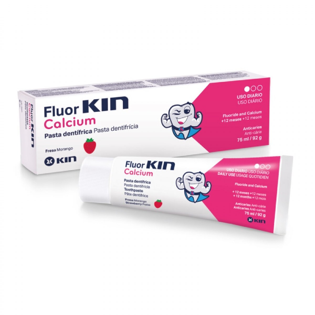 fluor kin calcio pasta dentifrica 75 ml